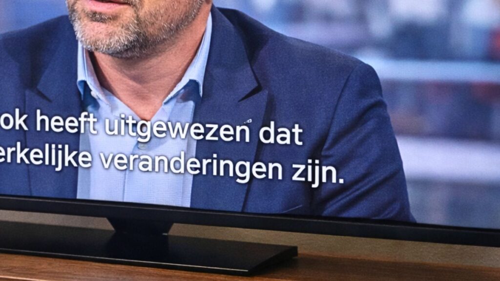 Ondertiteling zoals dat op TV wordt gebruikt.