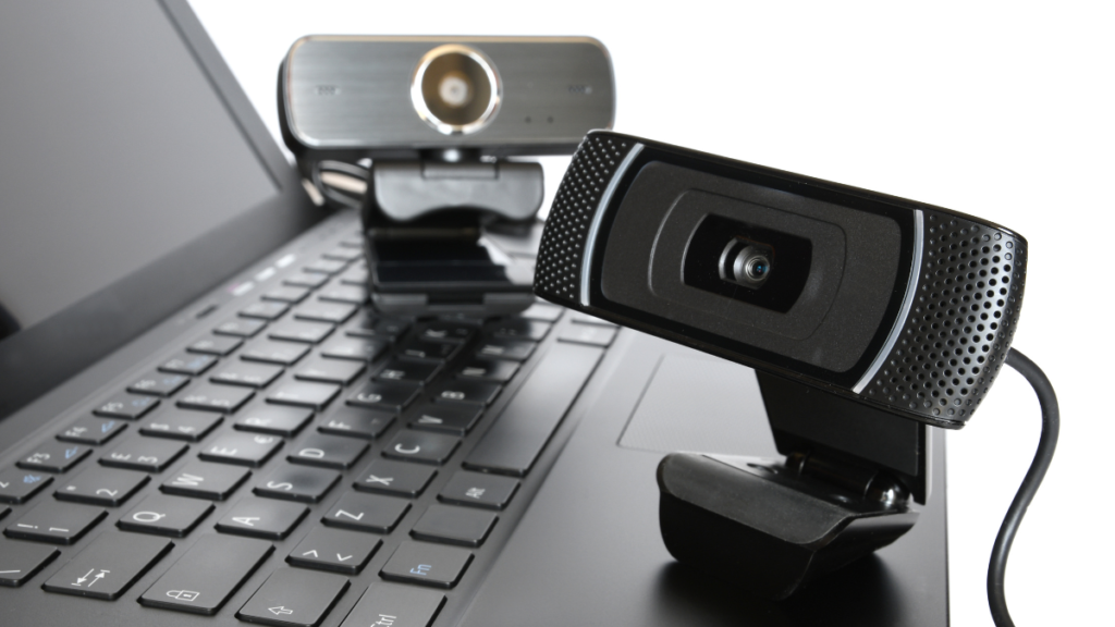 Webcams bij een laptop.
