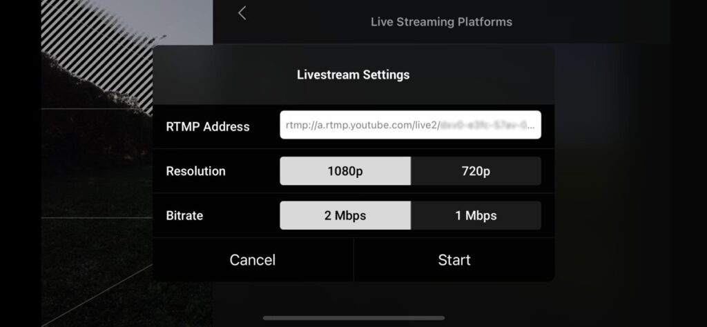 RTMP instellen voor livestreamen met je drone.