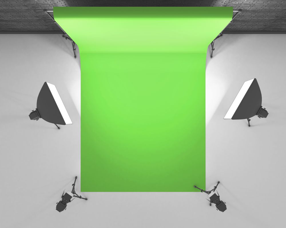 Green screen licht setup