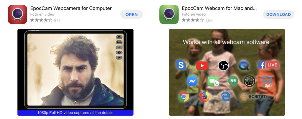 Maak van je iPhone een webcam met de app EpocCam.